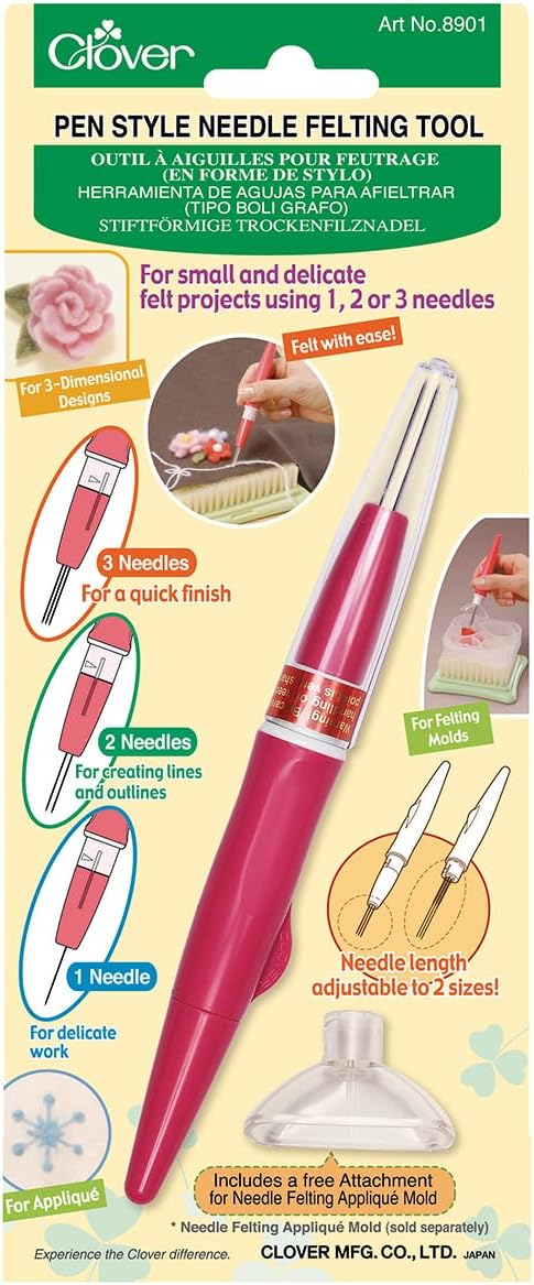 Clover 507079 Pen Style Needle Felting Tool- Original Version- 1 Pack by CloverPress