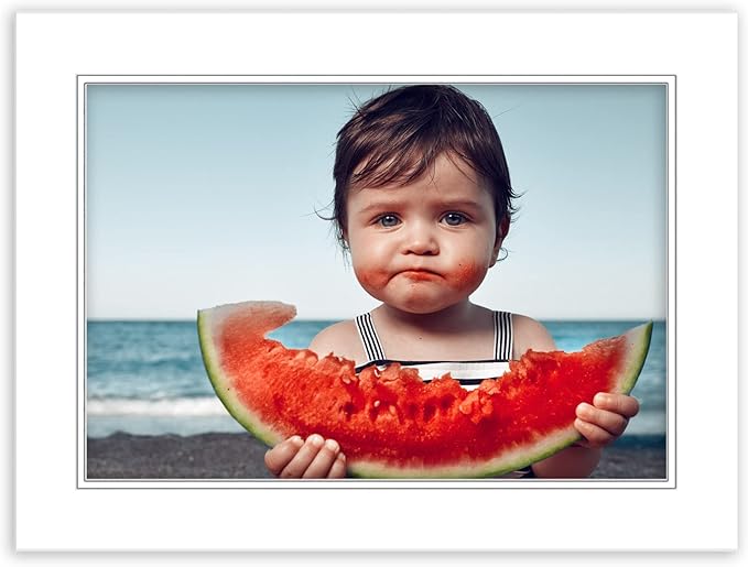 12x16 Mat for 8x10 Photo - Precut White on White Double Mat Picture Matboard for Frames Measuring 12 x 16 Inches - Bevel Cut Matte to Display Art Measuring 8 x 10 Inches - Acid Free ONE MAT