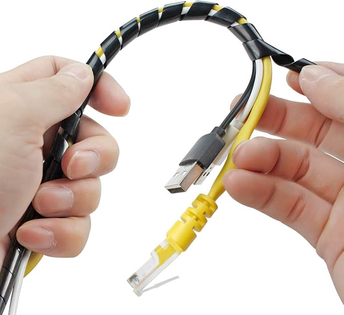 20Ft XHF 1/2" Spiral Cable Wrap 12mm Cord - Image 5