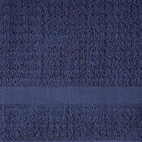 DII Basic Terry Collection Waffle Dishtowel Set, Solid French Blue, 4 Piece - Image 3