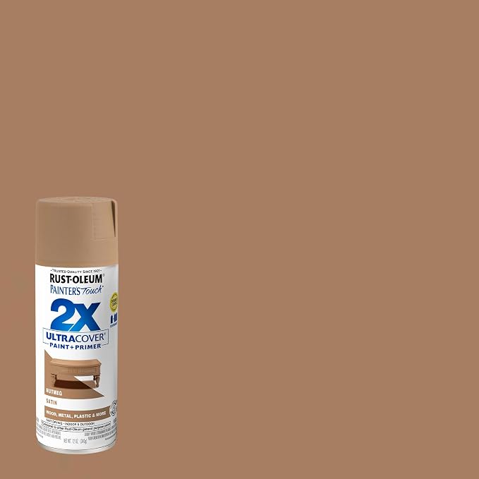 Rust-Oleum Painter's Touch 2X Ultra Cover Spray Paint, Satin Nutmeg | Indoor - Image 2