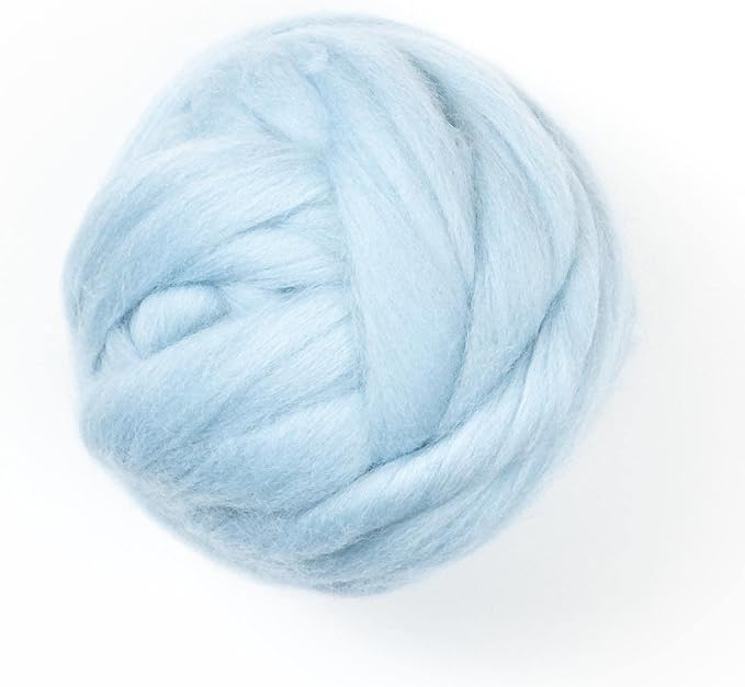 Colored Natural Wool roving, 8 OZ. Best Wool by Kondoosnaturalfibers