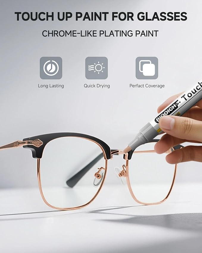 Rose Gold Eyeglass Frame Touch Up Paint Pen, All-in-One Touch Up Kit - Image 2