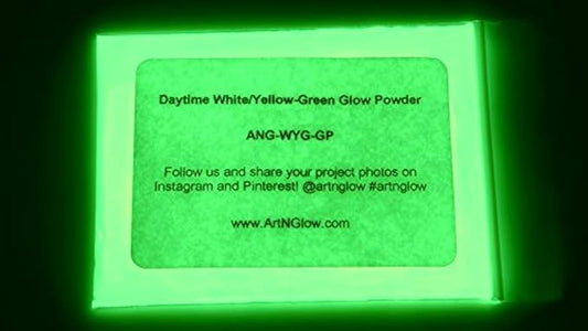 Glow in The Dark Pigment Powder - Neutral and Fluorescent Color for Art Painting, Fine Art, Nail Art Paint, and DIY Crafts - Long Lasting, 10+ Color Options - Neutral Green - (12 Grams)