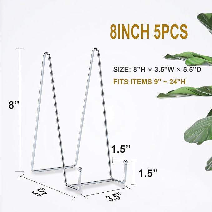 Hoewina Plate Stands for Display, Plate Holder Display Stands, Metal Frame - Image 2