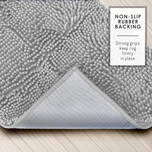 Hearth & Harbor Bathroom Rugs, Chenille Bath Mat - Image 6