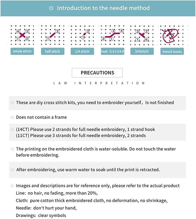 Disnesart Cross Stitch Stamped Full Embroidery Kits DIY 11CT Cotton Thread Printed DIY Needlepoint Kits Craft Needlework Set Cross-Stitch Stamped Sets-Magical Flowers 16x20 inch