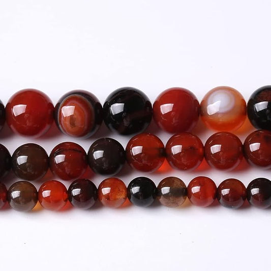 60PCS 6MM Red Persian Agate Stone Beads Energy Healing Beads for DIY Jewelry Bracelet Necklace Making for Jewelry Making15Inch