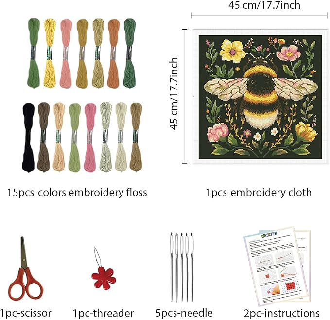 FREEBLOSS 11CT Stamped Cross Stitch Kit - Image 2