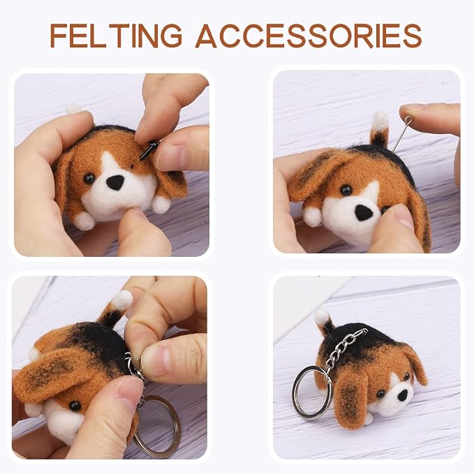 QMNNMA Needle Felting Kit for Beginners, Beagle Wool Felting Kit | Needle - Image 5