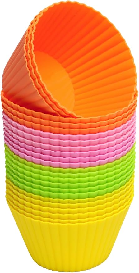 Extra Large Silicone Muffin Cups 24 Pack | Non-stick, by Pharamat