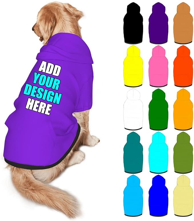Custom Dog Clothes with Photo Name Logo Personalized Dog Sweaters by Mynvzrk