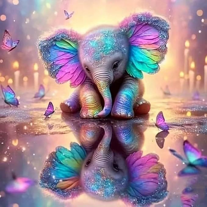 Elephant Stamped Cross Stitch Kits by TaeYsck