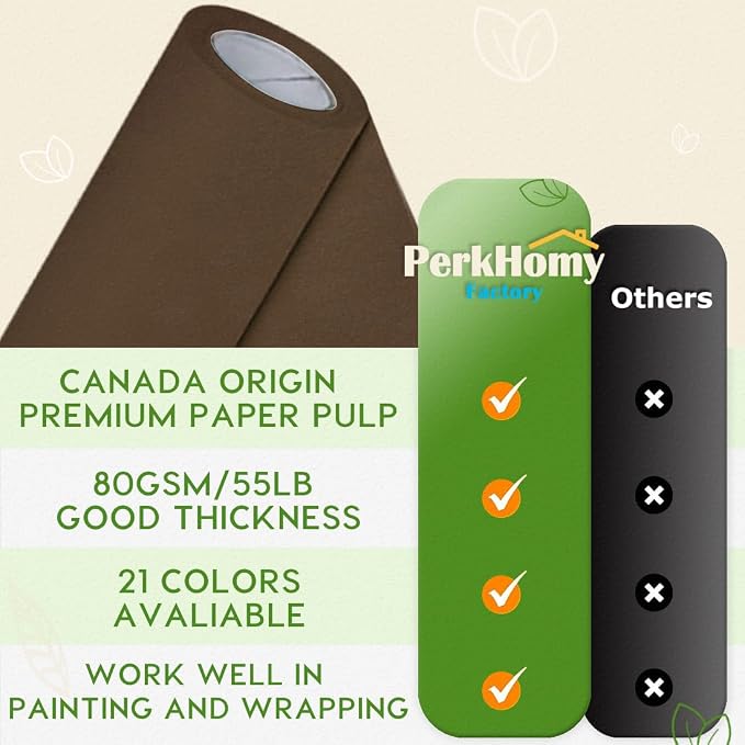 PerkHomy Coffee Kraft Paper Roll 48" x 3 - Image 3