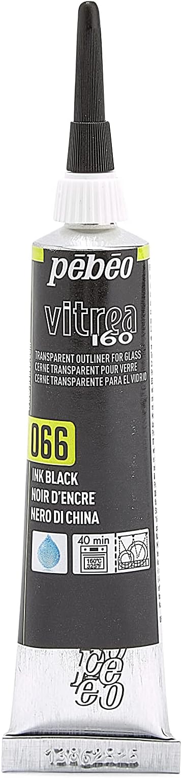 PEBEO Vitrea 160 Glass Paint Outliner, 0.67 Fl Oz, Ink Black by Unknown