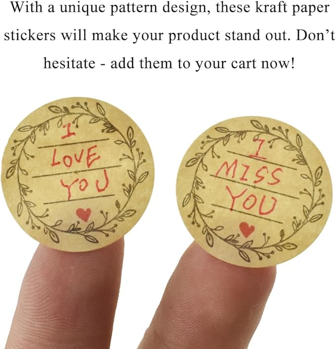 HAHIYO 1Inch 500Pcs Natural Brown Kraft Label Sticker Roll - Round, Blank, Permanent Adhesive Dot Sticker for Jar, Canning, Price Tag, Store Organization