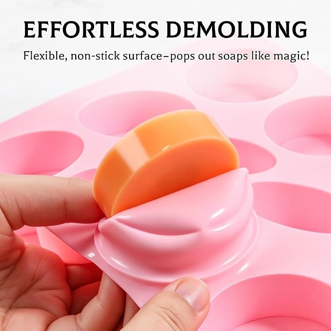 SJ Soap Molds 2 Packs, Cylindrical Silicone Soap Molds - Image 3