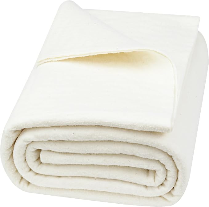 PLANTIONAL Grinding Natural Cotton Quilt Batting: 71-Inch x 79-Inch Light by PLANTIONAL