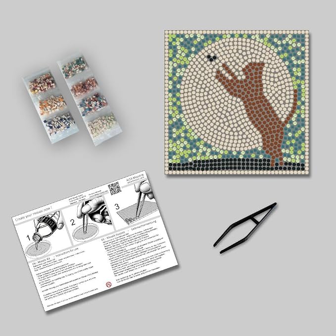 Beginner Mosaic Kit: Perfect for Your First Mosaic Project, Square 7inch - Image 2