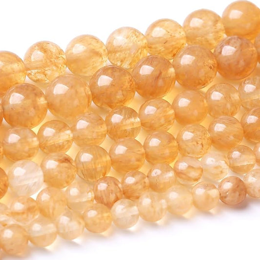 32PCS 10MM Tea Watermenlon Stone Beads Energy Healing Beads for DIY Jewelry Bracelet Necklace Making for Jewelry Making 15Inch