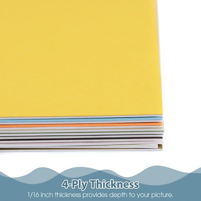 Golden State Art, 11x14 Matboard Mat Board Blanks - Assortment Color Uncut Mats for DIY Projects, Presentation Boards, Art Crafts (20 Pack)
