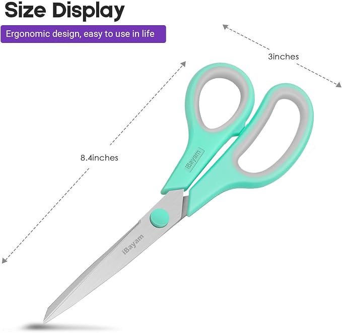 iBayam 8" Heavy Duty Scissors All Purpose - Image 2