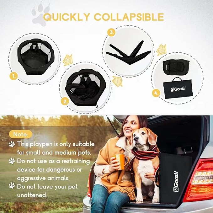 Puppy Playpen Indoor for Small Dogs, Portalble Pet Dog Play Pens Kennel Crate - Image 6