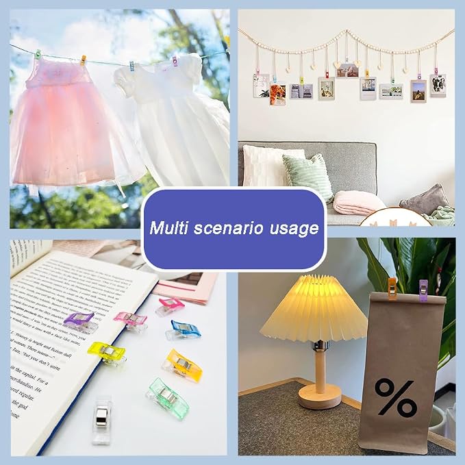 Quilting Clips and Sewing Fabric Clips, KOLUPA 200 Pcs Plastic Embroidery Clips - Image 5