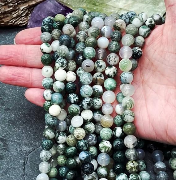 Zenkeeper About 180 Pcs Moss Agate Beads - Image 2