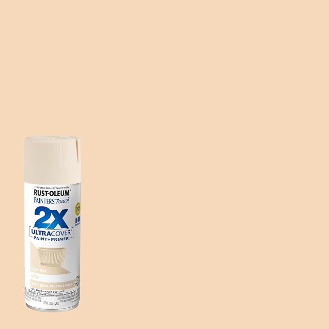 Rust-Oleum Painter's Touch 2X Ultra Cover Spray Paint, Satin Ivory Silk | - Image 2