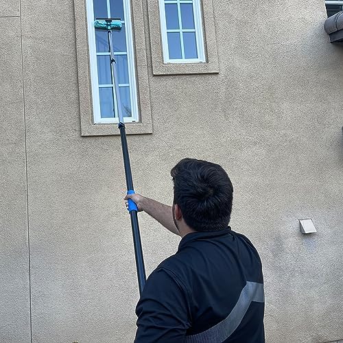 11" Window Squeegee & Microfiber Scrubber 2-in-1 Cleaning Tools - Image 5