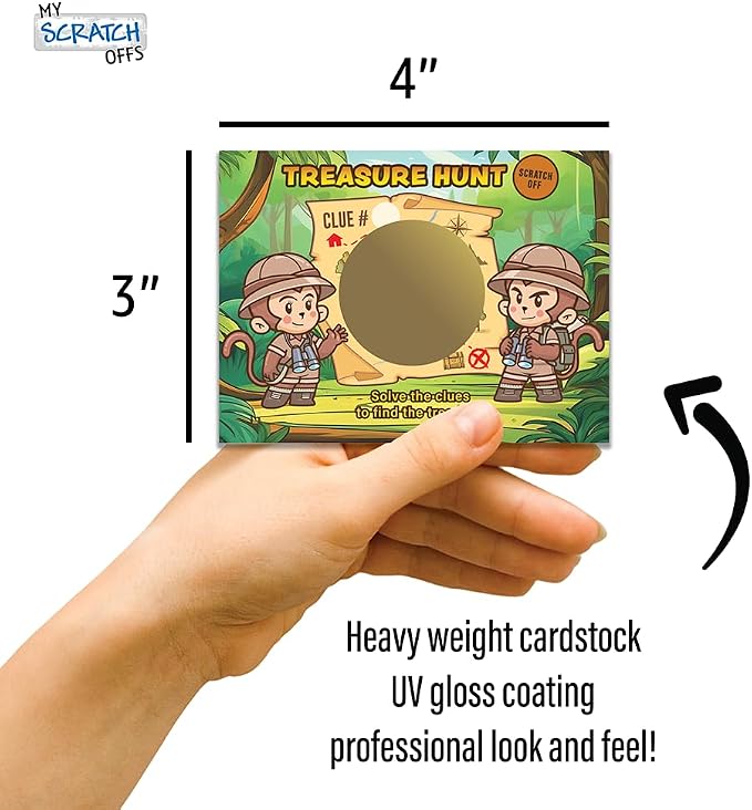 My Scratch Offs Jungle Treasure Scavenger Hunt Map Make Your Own Scratch Off - Image 2