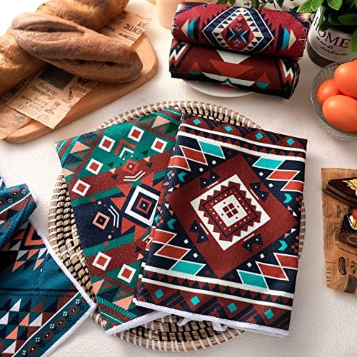 Redbaker 6 Pcs Western Aztec Kitchen Towels - Image 6