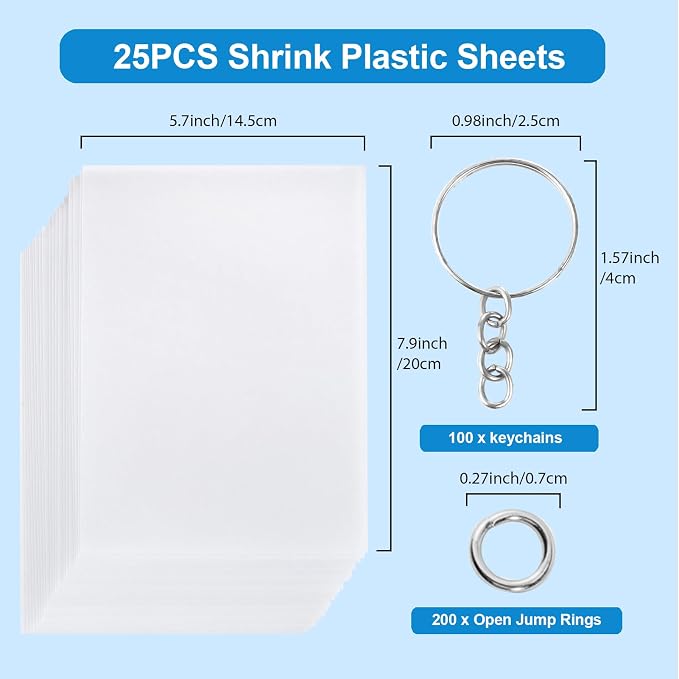 Auihiay 325PCS Shrink Plastic Sheets Kit - Image 4