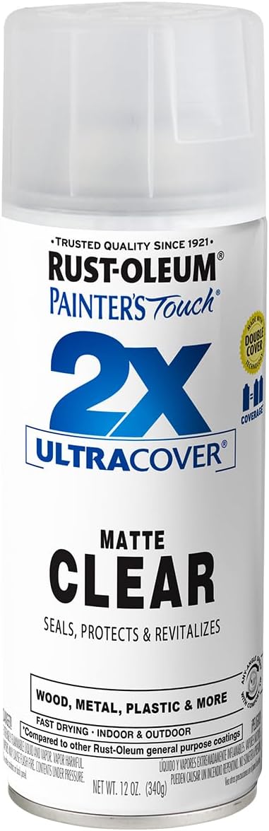 Rust-Oleum Painter's Touch 2X Ultra Cover Spray Paint, Matte Clear | Indoor and - Image 2