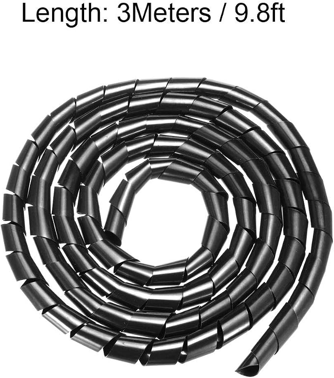 uxcell 18mm Flexible Spiral Cable Wrap Wire Cord Wraps Computer Manage Cord - Image 4