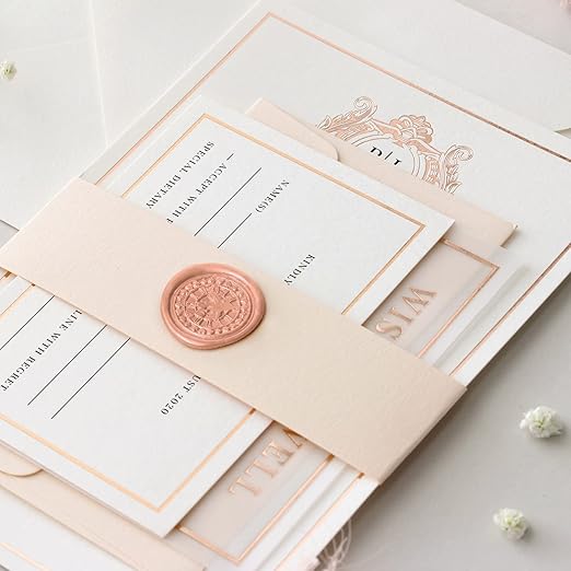 Glue Gun Sealing Wax Sticks for Wax Seal Stamp - Metallic Rose Pink, Great for Wedding Invitations, Cards Envelopes, Snail Mails, Wine Packages, Christmas Gift Ideas, Pack of 10