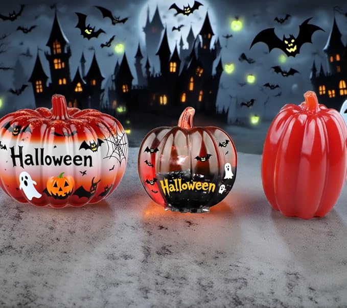 3Pack Mini 3D Pumpkin Molds for Resin, Resin Pumpkin Mold, Pumpkins Silicone Mold for Epoxy Resin, Handmade Soap, Candle, Halloween Silicone Molds