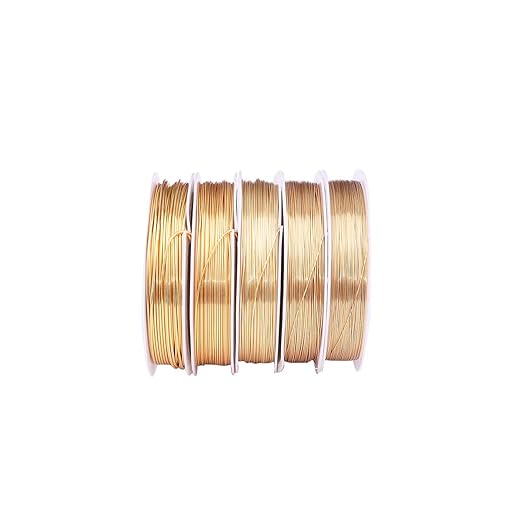 KC Gold Copper Wire 0.3mm Bead Cord for Bracelet Necklace Charm Beading Jewelry Making 54yard