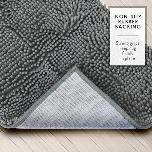 Hearth & Harbor Bathroom Rugs, Chenille Bath Mat - Image 5