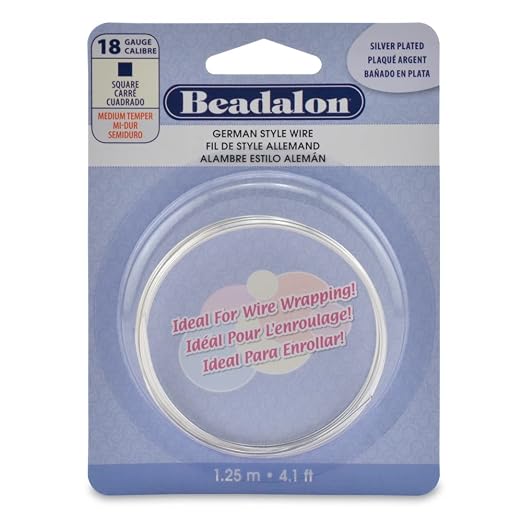 Beadalon German Style Wrapping Wire, 18 Gauge, 1.25 m / 4.1 ft by Beadalon