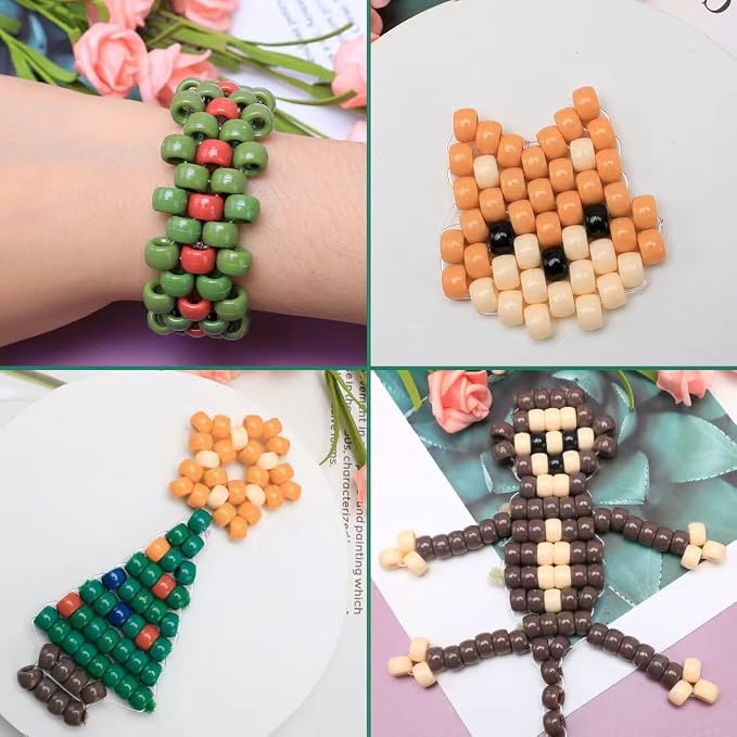 IOOLEEM 4000pcs Earth-Tone Colors Pony Beads, Beads - Image 5