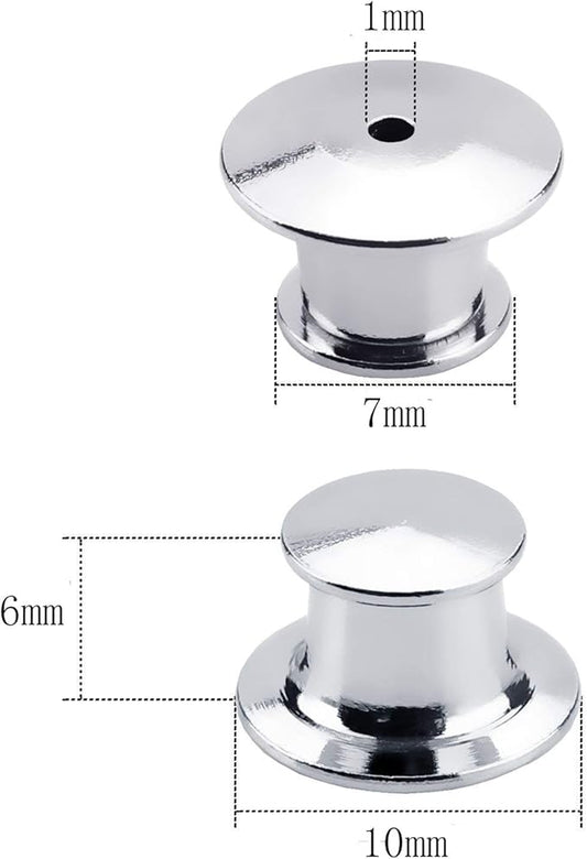 E-lishine 50 Pcs Metal Pin Backs Locking Pin Keepers No Tool Required，Locking Clasp with Storage Case