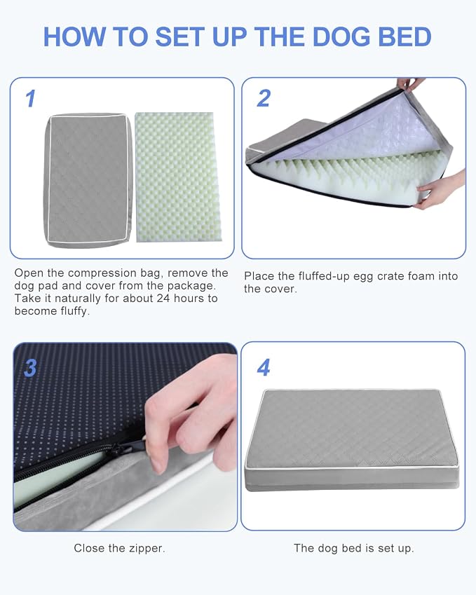 KSIIA Orthopedic Dog Bed Extra Large Dog Bed - Image 8