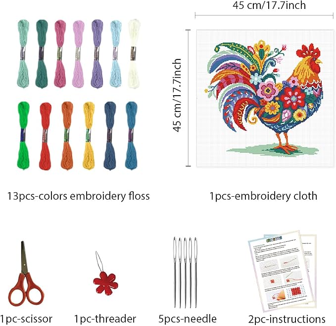 FREEBLOSS 11CT Stamped Cross Stitch Kit - Image 2