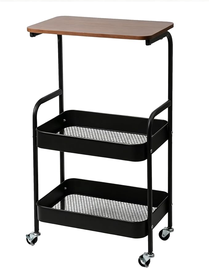 3-Tier Metal Rolling Utility Cart by Unknown