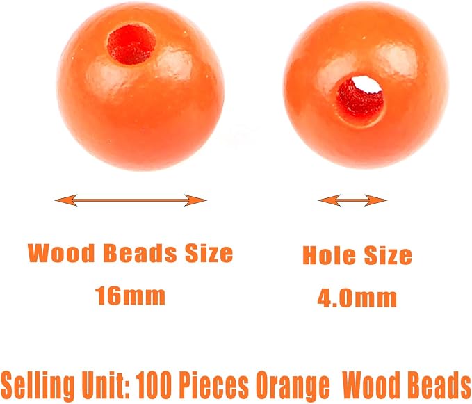 AD Beads Large Hole Wood Spacer Wooden Jewelry Making Bracelet Necklace - Image 2