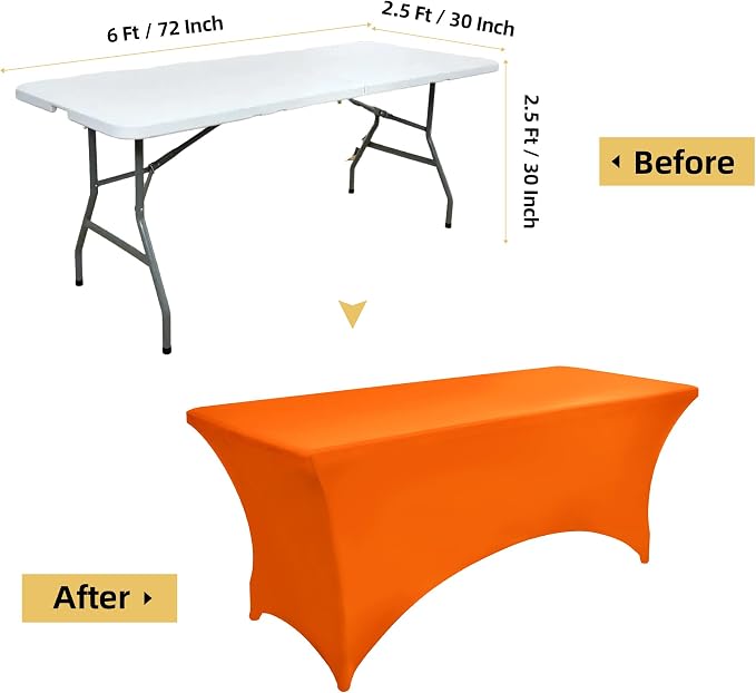 10-Pack 6ft Spandex Table Covers - Image 7
