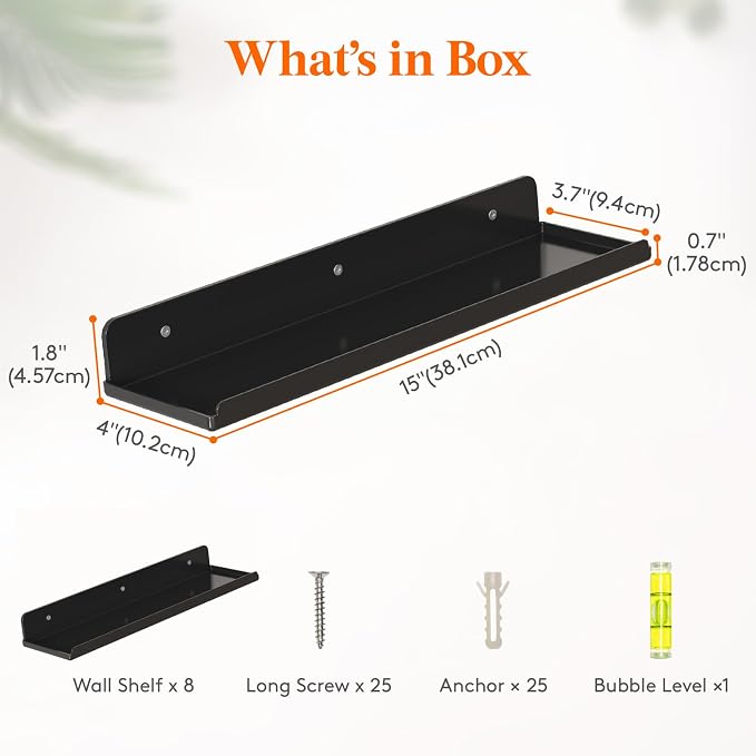 Lifewit Floating Shelves for Wall, Acrylic Display Shelf Wall Mounted for Figure - Image 3