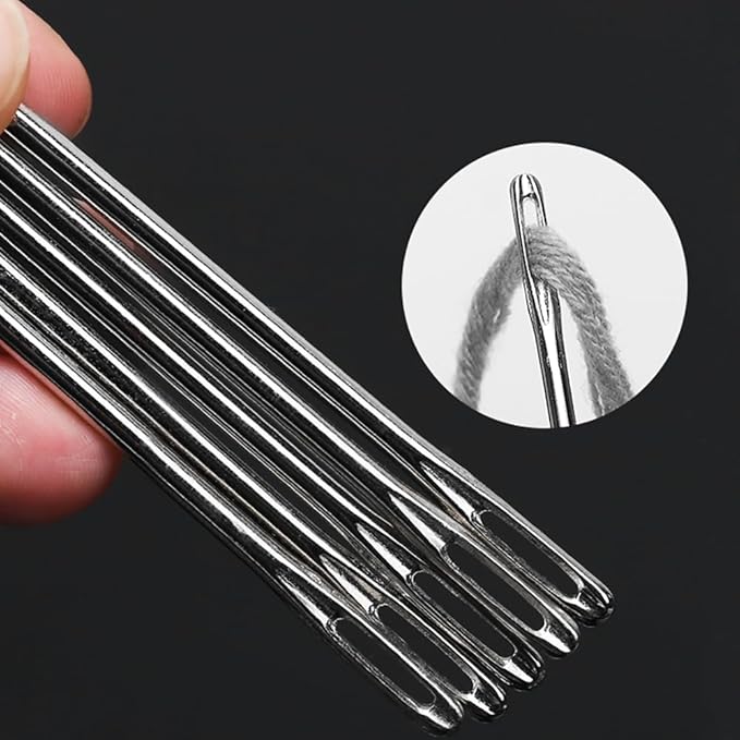 10" Professional Upholstery Needle 25cm length 3mm thickness, Big Eye Hand Sewing Needles for Stitching and Crafting Projects